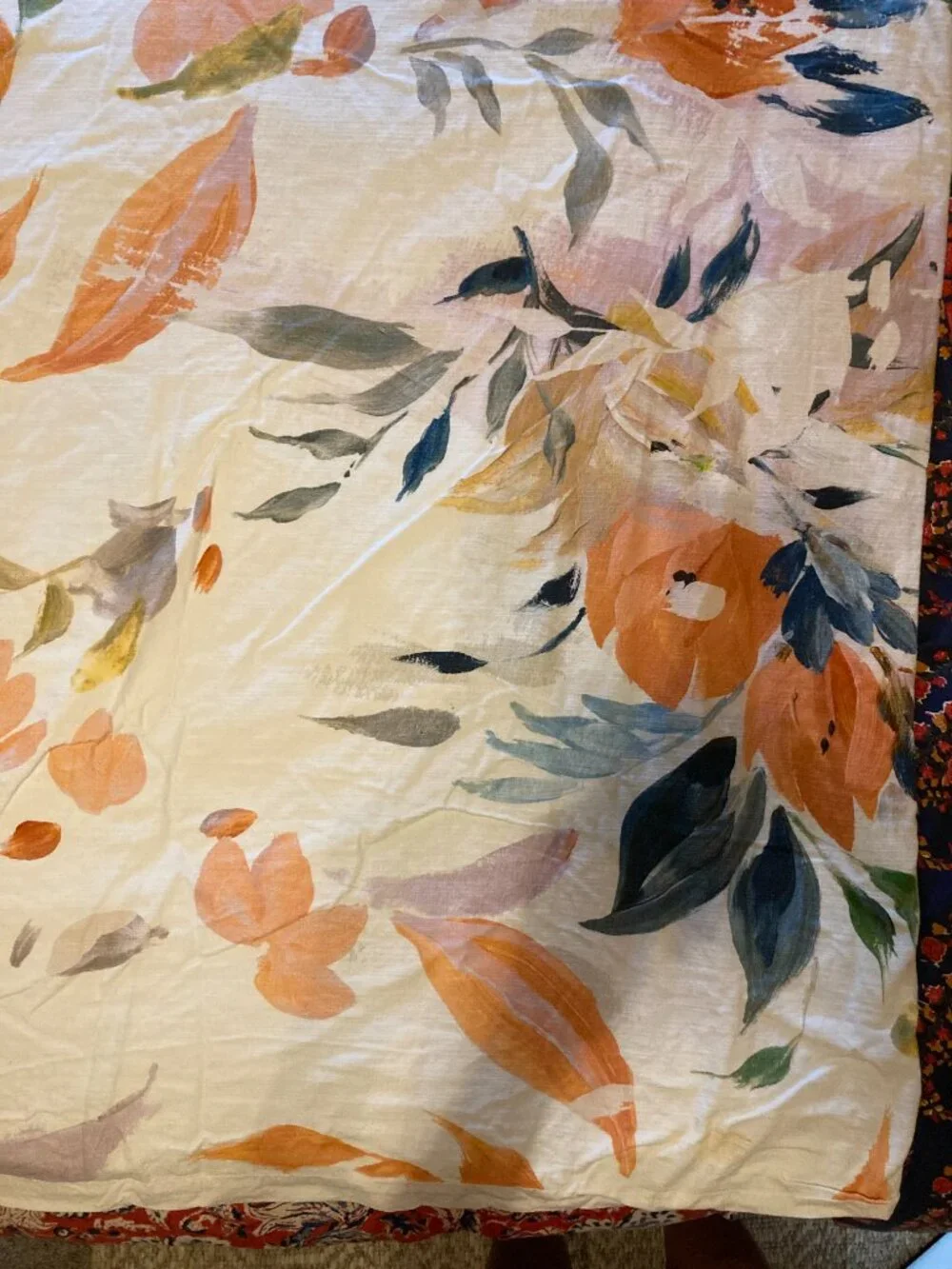 Like new Anthropologie Bryony king duvet, pristine condition, cotton slub, boho